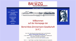 Desktop Screenshot of bernd-alois-zimmermann-gesellschaft.org