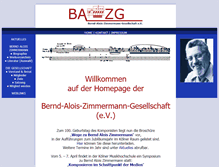 Tablet Screenshot of bernd-alois-zimmermann-gesellschaft.org
